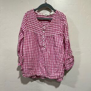 H&M Pink Gingham Top 11-12Y